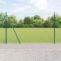 Syfax Zaun mit Pfosten Grün 1,5 x 10 m Stahl