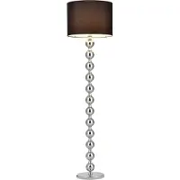 Lux.pro Stehleuchte Schwarz + Chrom [H:155cm] Stehlampe Standleuchte Lampe []