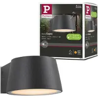 Paulmann Capea LED-Außenwandleuchte, anthrazit, alu, IP44 - Paulm , Capea, Schwarz, Metall, Modern