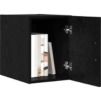 vidaXL Wandschrank Schwarz Eichen-Optik 30 x 42,5 x 39,5 cm