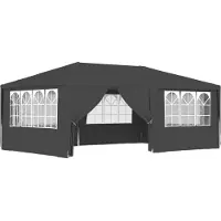 vidaXL Cloris DesignMöbel Pavillons & Partyzelte - Anthrazit Profi-Partyzelt mit Seitenwänden 4×6 m Anthrazit 90 g/m² Schlichtes8529258