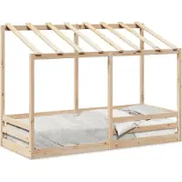 Prolenta Maison Exclusive - Kinderbett mit Dach 75x190 cm Massivholz Kiefer
