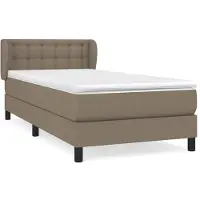 Syfax Boxspringbett mit Matratze Taupe 100x200 cm Stoff