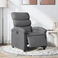 vidaXL Relaxsessel Einzelsofa Elektrisch Dunkelgrau Stoff 3203955