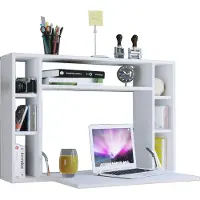 VCM Computertisch hängend | Klapptisch | Wandschreibtisch | Maße ca. H. 60 x B. 90 x T. 20 cm | Schreibtisch - Wandila