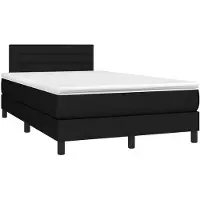 Syfax Boxspringbett mit Matratze Schwarz 120x190 cm Stoff