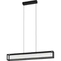 Eglo LED Hängelampe Gualajo, Pendelleuchte Esstisch, Deckenlampe hängend dimmbar, Stahl in schwarz, Kunststoff in satiniert warmweiß