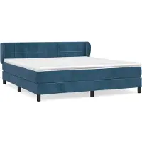 Syfax Boxspringbett mit Matratze Dunkelblau 180x200 cm Samt