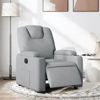 Prolenta Maison Exclusive - Relaxsessel Elektrisch Hellgrau Stoff