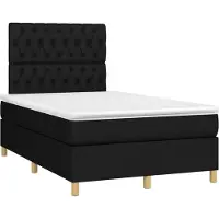 Syfax Boxspringbett mit Matratze Schwarz 120x190 cm Stoff