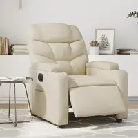 Prolenta Maison Exclusive - Relaxsessel Elektrisch Creme Kunstleder