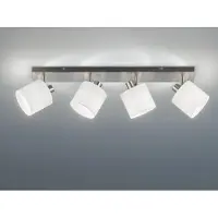 Meine Wunschleuchte LED Deckenstrahler 4 flammig mit Stoffschirm in Weiß - schwenkbarer Wandstrahler