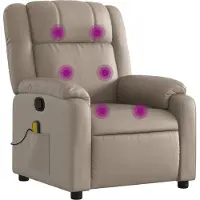 Syfax Massagesessel Cappuccino-Braun Kunstleder