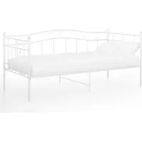 Syfax Schlafsofa Bettgestell Weiß Metall 90x200 cm