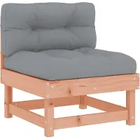 vidaXL Mittelsofa mit Kissen Massivholz Douglasie