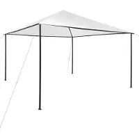 The Living Store Pavillon 4x4x3 m Weiß 180 g/m²
