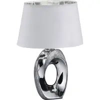 TRIO - Tischlampe TABA - Silber - 0x0x33 cm