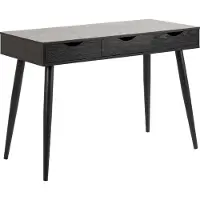 Ebuy24 Nete Schreibtisch mit 3 Schubladen schwarz.