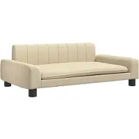 Syfax Hundebett Creme 90x53x30 cm Stoff