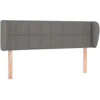 Syfax Kopfteil mit Ohren Dunkelgrau 147x23x78/88 cm Stoff