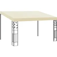 Syfax Wand-Pavillon 4x3x2,5 m Cremeweiß