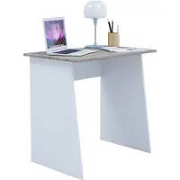 VCM Schreibtisch "Masola" Mini, Computertisch H 74 x B 80 x T 50 cm, Farbe Weiß/Braun