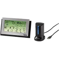 Hama "WDS-300" USB Weather Data Station, AA/AAA, Schwarz, Silber