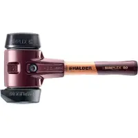 HALDER SIMPLEX Schonhammer Ø 80 mm Gummi mit Standfuß und extra kurzem Stiel Termpergussgehäuse