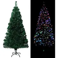 Prolenta Maison Exclusive - Künstlicher Weihnachtsbaum mit Ständer Grün 150 cm Glasfaser