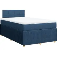 Syfax Boxspringbett mit Matratze Blau 120x200 cm Stoff
