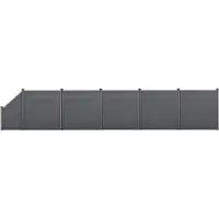 Neu.holz WPC Gartenzaun mit Schräge Sichtschutz Windschutz Lamellenzaun Zaun 183x973cm []