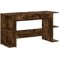 vidaXL Schreibtisch Räuchereiche 140x50x75 cm Holzwerkstoff