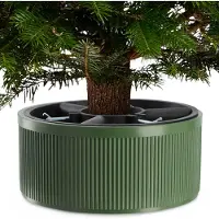 Kadax Weihnachtsbaumständer "Andel", Christbaumständer aus recycelten Kunststoff, Grün, Baumhöhe bis 150 cm