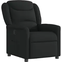 Syfax Relaxsessel Schwarz, Stoff, manuelle Liegefunktion, dick gepolstert, 78x95x100 cm