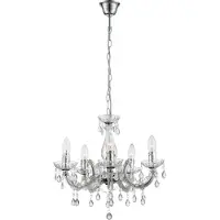 Globo Lighting Luster Metall verchromt, 5x E14