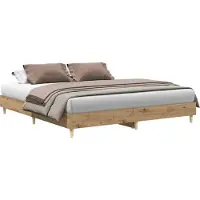 Syfax Bettgestell ohne Matratze Artisan-Eiche 160x200cm Holzwerkstoff
