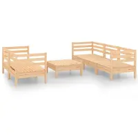 vidaXL 6-tlg. Garten-Lounge-Set Kiefer Massivholz
