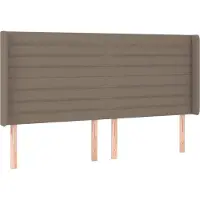 Syfax Kopfteil mit Ohren Taupe 163x16x118/128 cm Stoff