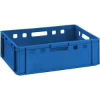 BURI Fleischkiste E2 Fleischerkiste Blau 60x40x20cm Metzgerkiste Lagerkiste Stapelkiste | Eurobox Germany lebensmittelecht, robust, stapelbar