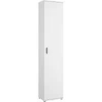 Dmora Mehrzweckschrank 1-türig Lagalb 39x190 cm Weiß 3 Regale