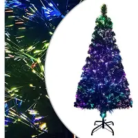 Syfax Künstlicher Weihnachtsbaum mit Ständer Grün 150 cm Glasfaser
