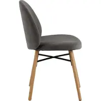 Ebuy24 Sophia Esszimmerstuhl Chenille grau.
