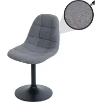Mendler Esszimmerstuhl MCW-A60, Küchenstuhl Stuhl Drehstuhl, Stahl MVG Stoff/Textil Bouclé (450g/m²) dunkelgrau
