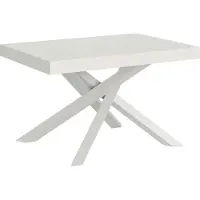 Itamoby Volantis Ausziehtisch 130/390x90 cm Esche weiß Beine weiß