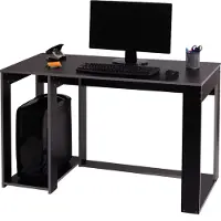 Mendler Schreibtisch HWC-J26, Computertisch Bürotisch, 120x60x76cm schwarz-grau