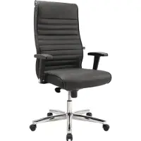 Topstar Chefsessel (Leder schwarz schwarz / mit Armlehne) - PT19TA80