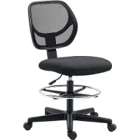 Vinsetto Zeichenstuhl, Ergonomischer Drehstuhl, Höhenverstellbarer Bürostuhl