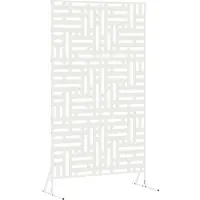 Syfax Sichtschutz Weiß 100 x 50 x 180 cm Stahl