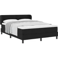 Syfax Boxspringbett mit Matratze Schwarz 160 x 200 cm Stoff