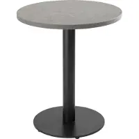 Oviala Tisch rund 60 cm schwarzes Bein und graue Betonbeschichtung - Rivoli